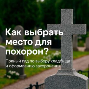 Как выбрать место для похорон? Полный гид по выбору кладбища и оформлению захоронения